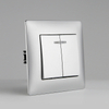 PC 2 Gang 1 Way Wall Mount Light Switch with Led Lamp