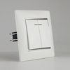  Home Decoration Electrical Switch Color Plastic 2 Gang 2 Way Light Wall Switch 