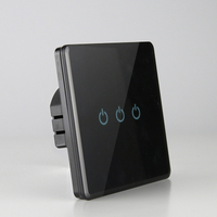 3 Gang Live+Neutral Line Remote Touch Control Switch with Amazon Alexa Google for Smart Home 