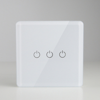 3 Gang Single Live Line Smart Home Tuya App Wifi Control Glass Touch Switch