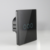 86 size 3 Gang Single Live Tempered Glass Touch Wall Switch