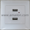 EU Standard 2.1A 2.4A Dual USB Charging Socket Outlet 