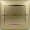 Color Decoration Plastic 1 Gang 1 Way Wall Switch