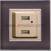 Electrical Interior Wall Mount USB Socket Outlet 