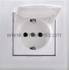  Glass Germany power socket outlet with dust cover