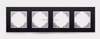 4 Gang Metal Aliminium Light Switch Socket Accessories Frames 
