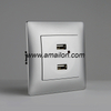 EU Standard 2.1A 2.4A Dual USB Charging Socket Outlet 