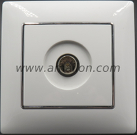 Plastic PC Material Female TV Socket 