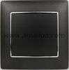Color Decoration Plastic 1 Gang 1 Way Wall Switch