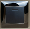  Luxury Metal 2G 2 Way Light Switch with Led Lamp