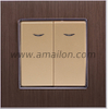 Metal Aluminium Single Pole 2G 2Way Light Switch with Led 