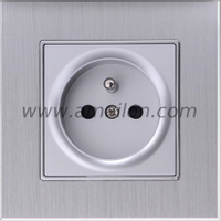 Metal Aluminium 16A 2P+T Socket Outlet 