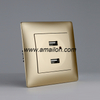 EU Standard 2.1A 2.4A Dual USB Charging Socket Outlet 