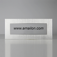 Metal brushed aluminium 7Gang light switch accessories panel 