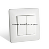  European Standard Economic 2 Gang 1 Way Wall Switch