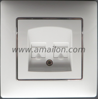 Color Decoration Dual TEL Socket 