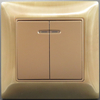  Luxury Metal 2G 2 Way Light Switch with Led Lamp