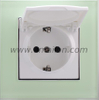  Glass Germany power socket outlet with dust cover