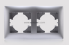 2 Gang Plastic PC Light Switch Socket Accessories Frame 