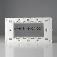 4 Gang Light Switch Wall Plates Support Fixing Frame
