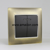  Luxury Metal 2G 2 Way Light Switch with Led Lamp