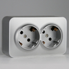 16A Surface Mounted Dual 2X 2P+E Socket Outlet
