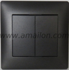 2 Gang 2 Way White Light Switch