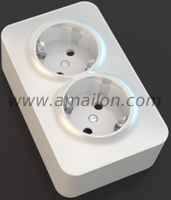 16A Surface Mounted Dual 2X 2P+E Socket Outlet