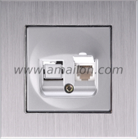  metal aluminium CAT6 Data Outlet