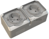 2 Gang IP54 WaterProof 2P+T Socket Outlet