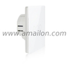 86 size 3 Gang Single Live Tempered Glass Touch Wall Switch