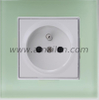 Glass 16A 2P+T wall mouted socket Outlet 