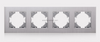 4 Gang Metal Aliminium Light Switch Socket Accessories Frames 