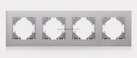 4 Gang Metal Aliminium Light Switch Socket Accessories Frames 
