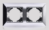 2 Gang Metal Zinc Alloy Light Switch Socket Accessories Frame 