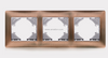 3 Gang Metal Zinc Alloy Light Switch Socket Accessories Frame 
