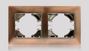 2 Gang Metal Zinc Alloy Light Switch Socket Accessories Frame 