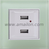 Electrical Interior Wall Mount USB Socket Outlet 