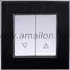 Metal Aluminium 1 Gang Curtain Switch 