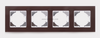 4Gang Tempered Glass Light Switch Socket Accessories Frames 