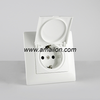  Dust-proof Cap 16A 2P+E Germany power socket Outlet 