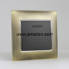 Metal Zinc Alloy1Gang 1 Way Rocker Wall Light Switch with Led Indicator