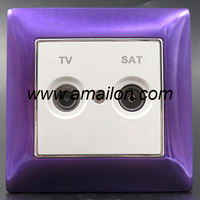 Metal Terminal TV+SAT Socket 