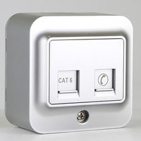 Surface Mounting Tel + Data Rj11+Rj45 Socket Outlet