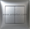 2 Gang 2 Way White Light Switch