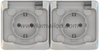 2 Gang IP54 WaterProof 2P+T Socket Outlet