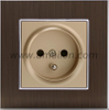 Metal Aluminium 16A 2P+T Socket Outlet 
