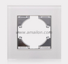 1 Gang Tempered Glass Light Switch Socket Accessories Frame 