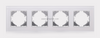4Gang Tempered Glass Light Switch Socket Accessories Frames 