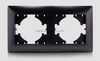 2 Gang Plastic PC Light Switch Socket Accessories Frame 